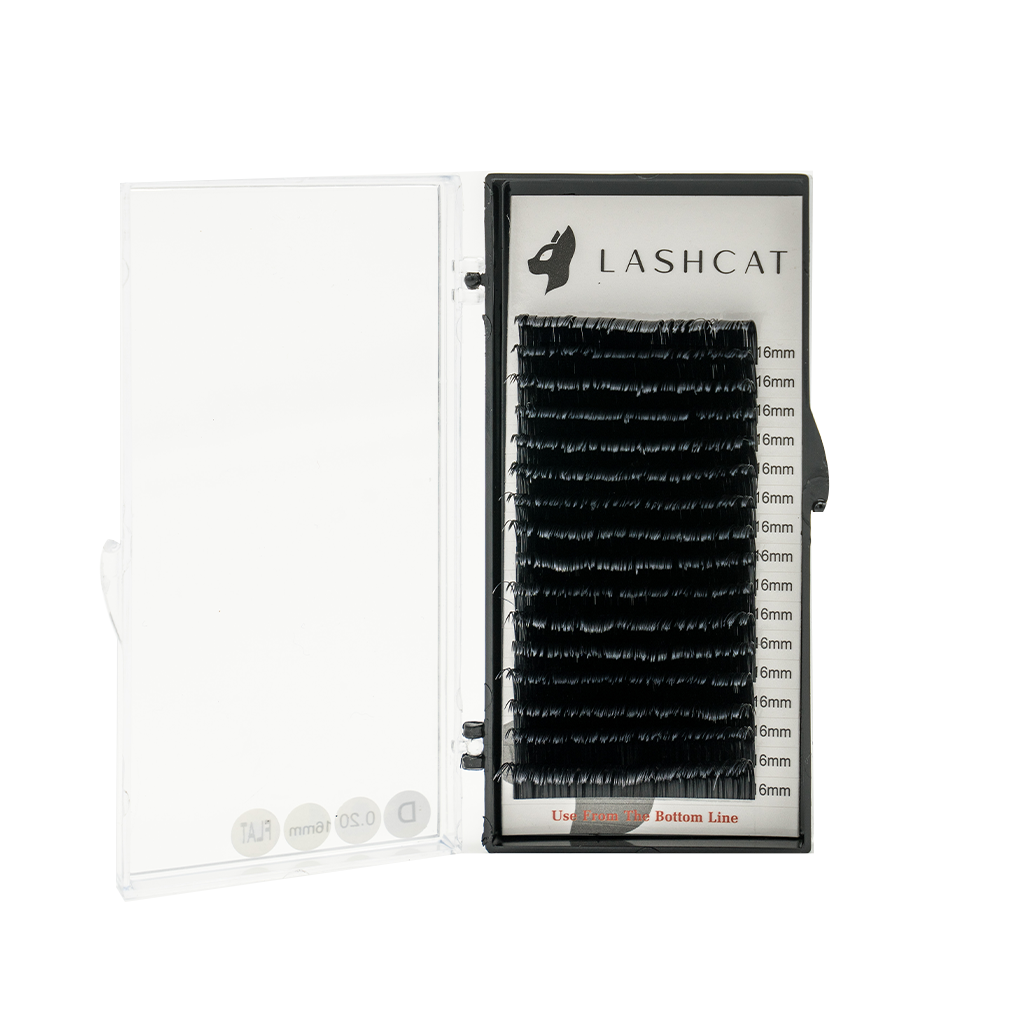 FLAT LASH D Curl Eyelash Extensions 0.20 - Lash Cat